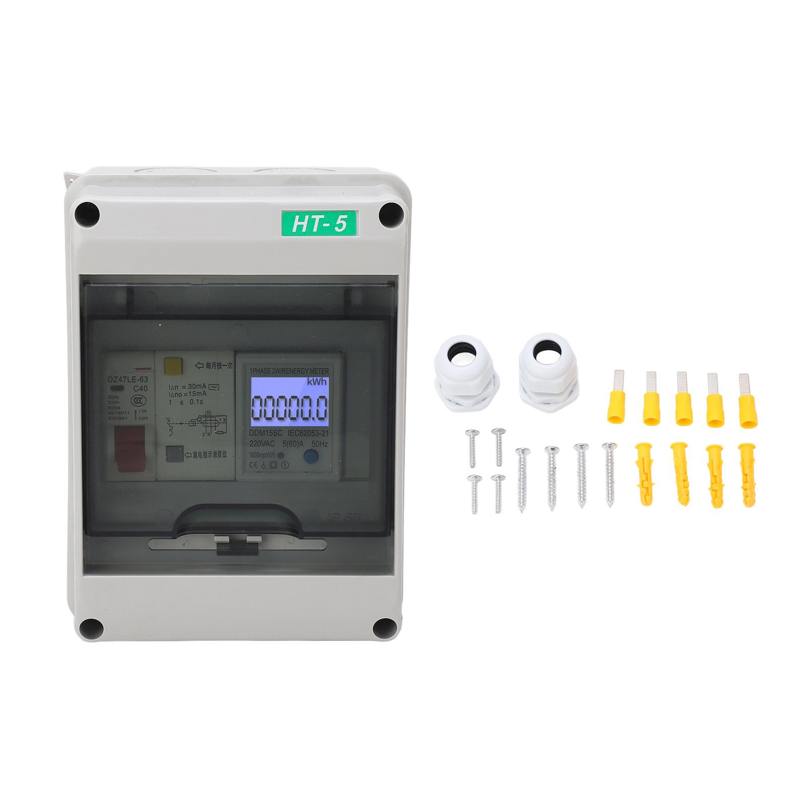

230VAC Leakage Protection Air Switch and 220VAC Single Phase Energy Meter with IP65 Waterproof