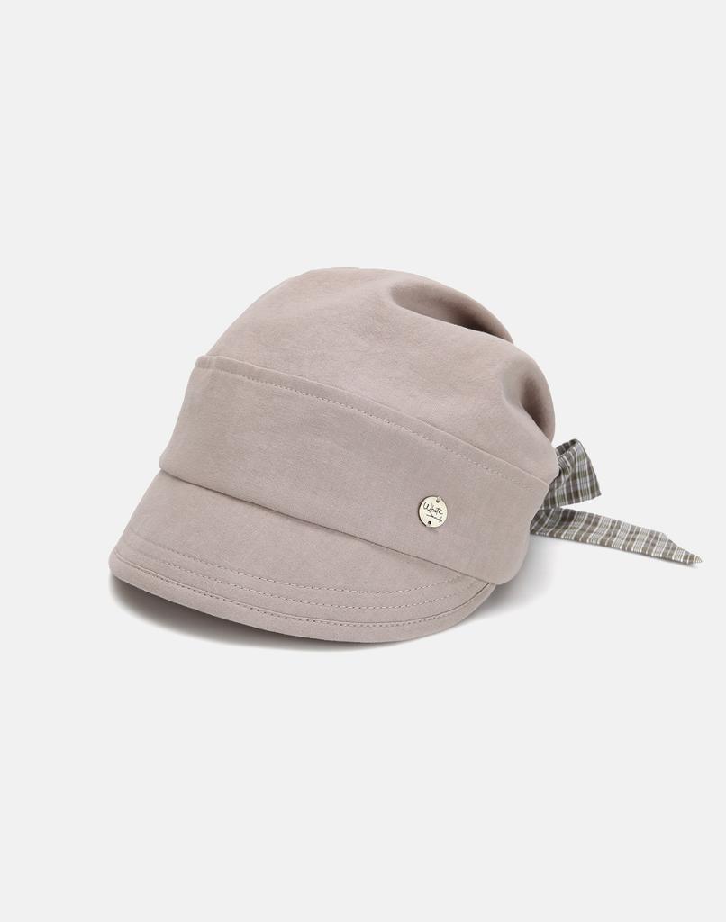Hwaiteusaenjeu Check Short Brim Shirred Hat Lokley (4 Colors)