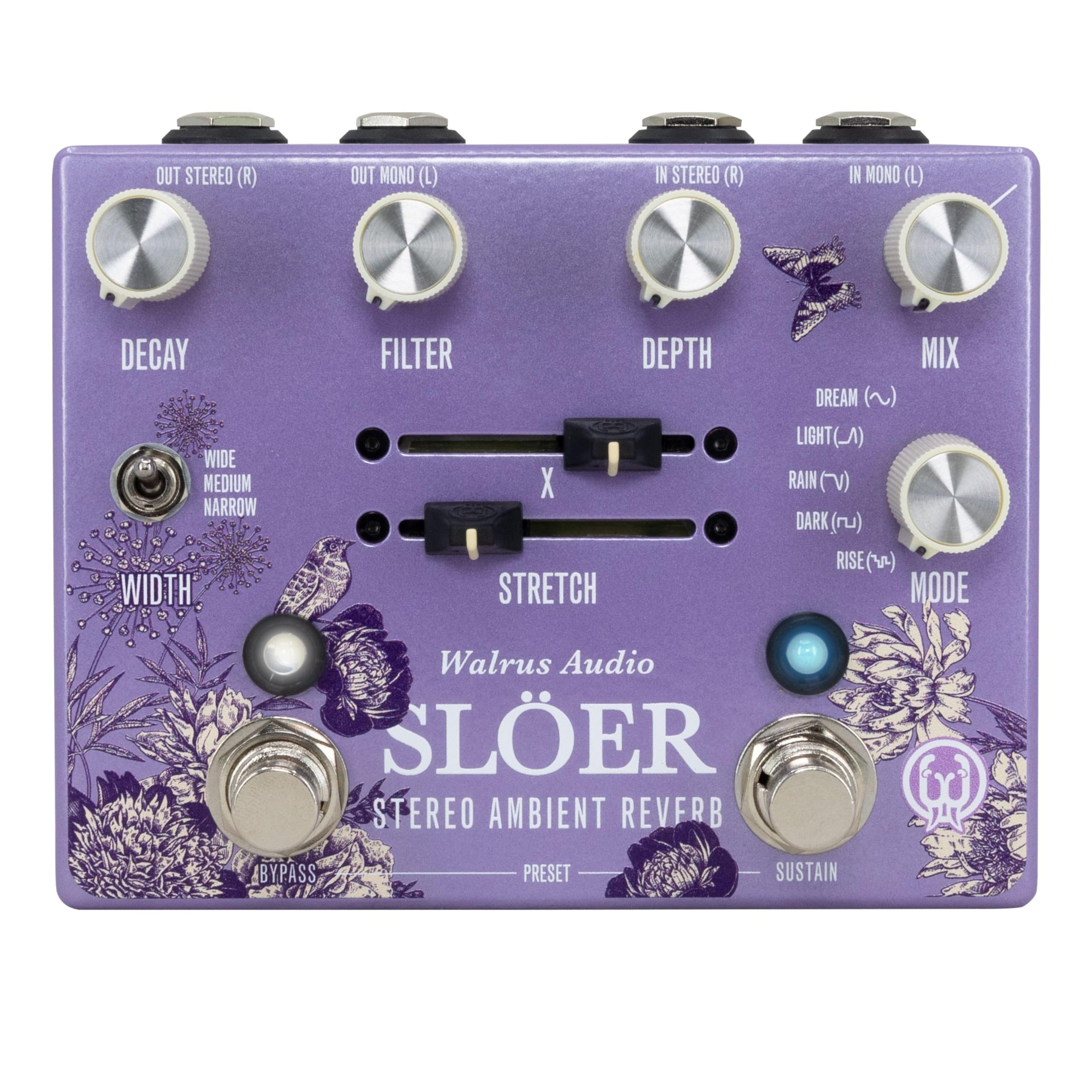Pédale de réverbération ambiante stéréo Walrus Audio Floral Slöer -