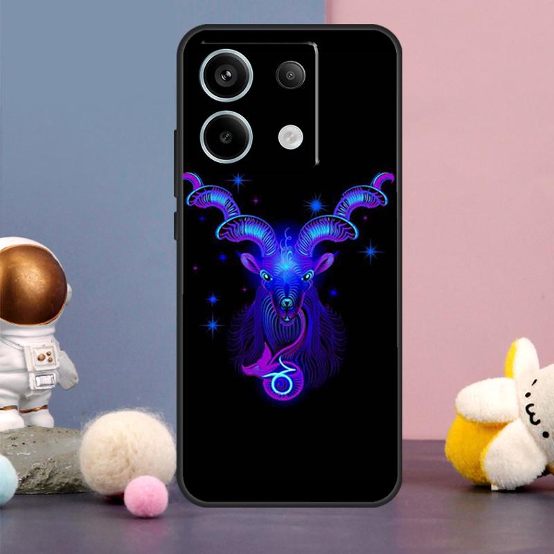 Neon Zodiac Signs Case For Xiaomi Redmi Note 13 11 9 10 12 Pro Plus 12S 11S 10S 9S Redmi 12 10C 12C 13C Cover