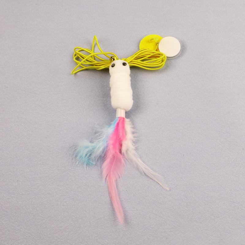 Retractable Cat Teaser: Feather Door Hanging Toy for Self-Play & Boredom Relief