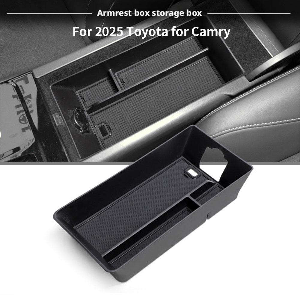 For Camry (2025 Model) Center Armrest Storage Box Car Tray Organizers Black Tidying Accessories U6j5
