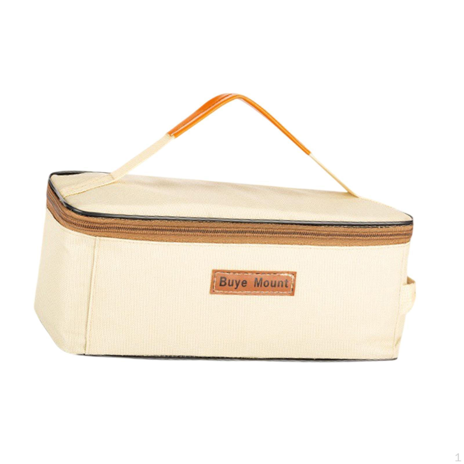 

Camping -Koch Dishes -storage Bag Table Harness Organizer Utensils Handbag Utility Dead for Fishing бежевий