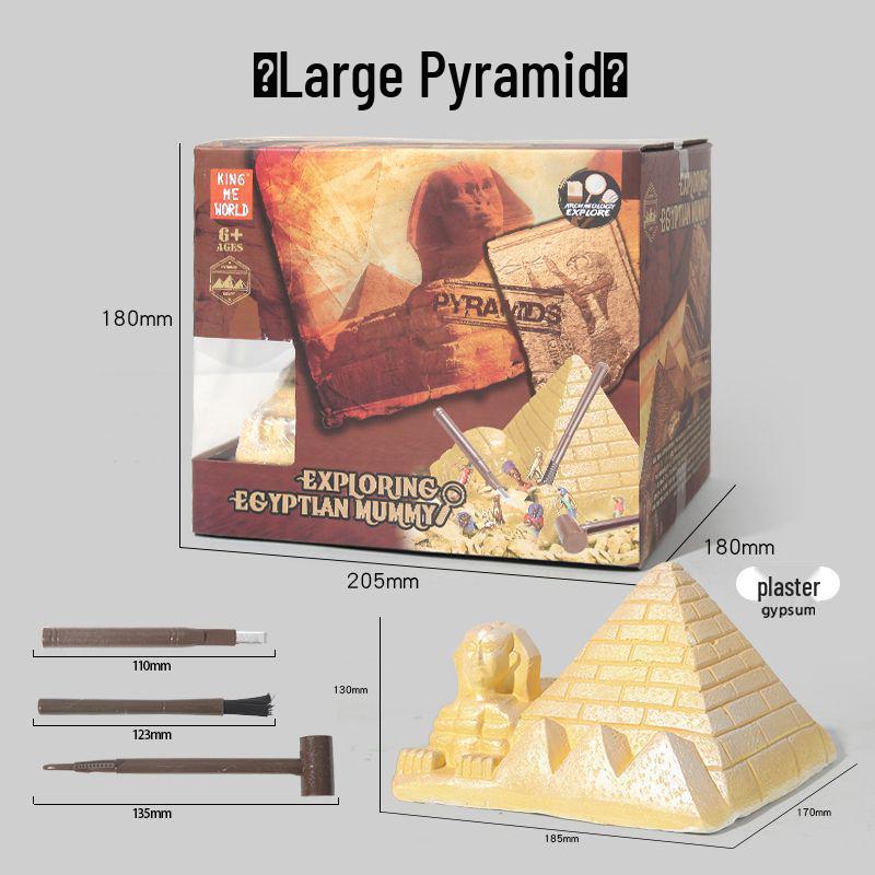 Ancient Egypt Archaeological Dig Kit: Pyramid Fossil Treasure Hunt Toys for Kids
