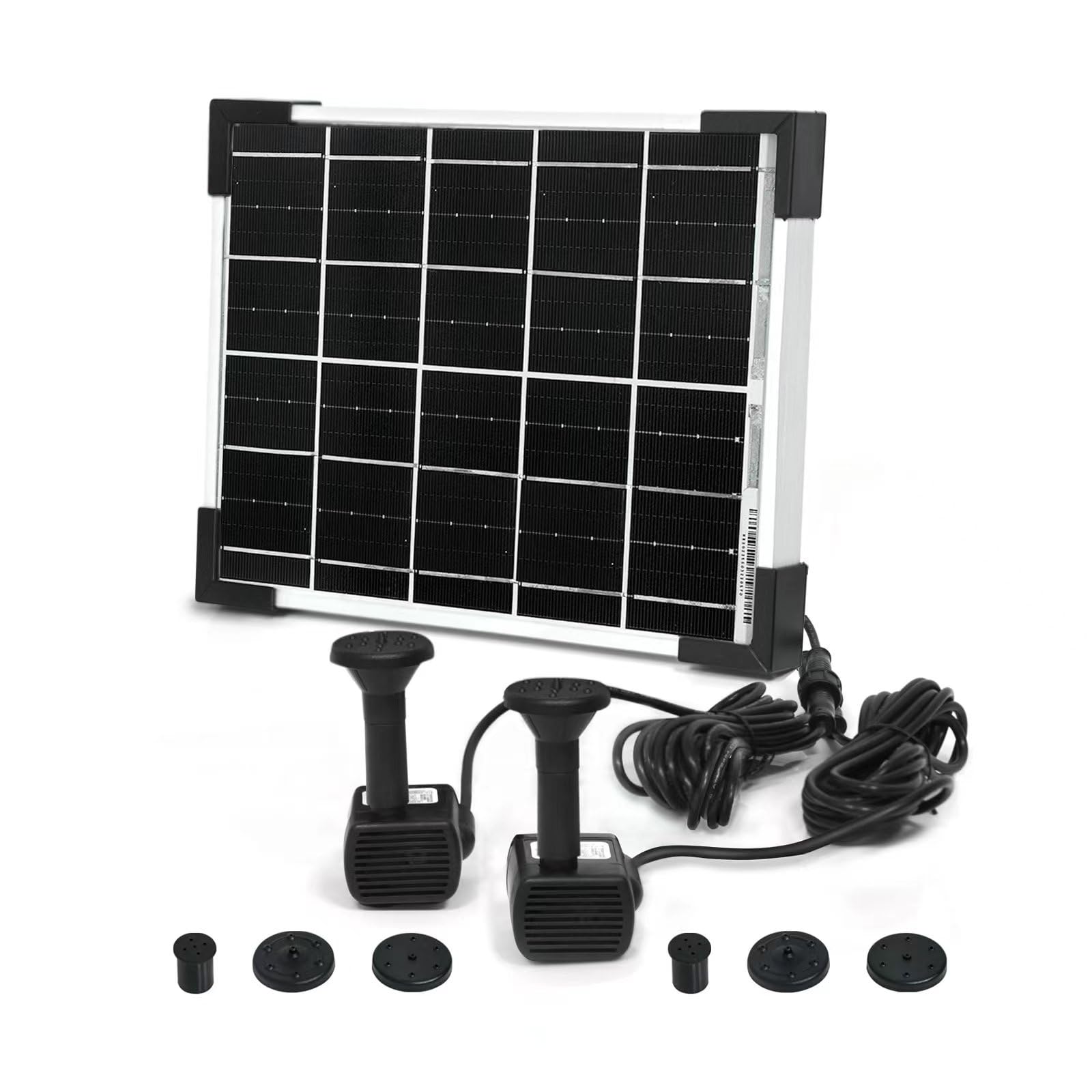 

GWSOLAR Solar Pump [Set of 2] Solar Fountain Bird Bath - 5W Solar Panel Powers Two Pumps Simultaneously, Water Pump for Garden Fountain, Solar Chargin