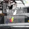Funny Pet Cat Dog Heartbeat Lifeline 3D Vinyl Car Stickers Window Stylish Decoration Reflective Car Styling Decals