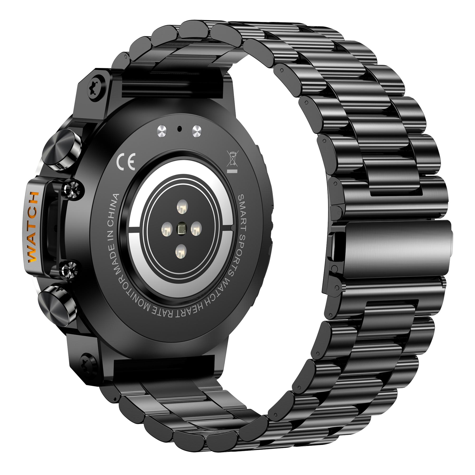 

AK61 Steel Band Smart Watch Bluetooth-compatible Calling Fitness Tracker Waterproof 1.39 Inch Health Monitoring Watch A