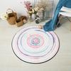 Colorful geometric printed carpet Nordic style living room chair computer floor mat non-slip home round bedroom mat