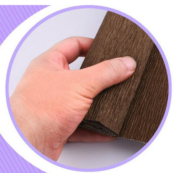 Thickened Colored Crepe Paper for DIY Flowers, Stretchable Ruffled Paper for Kindergarten Crafts