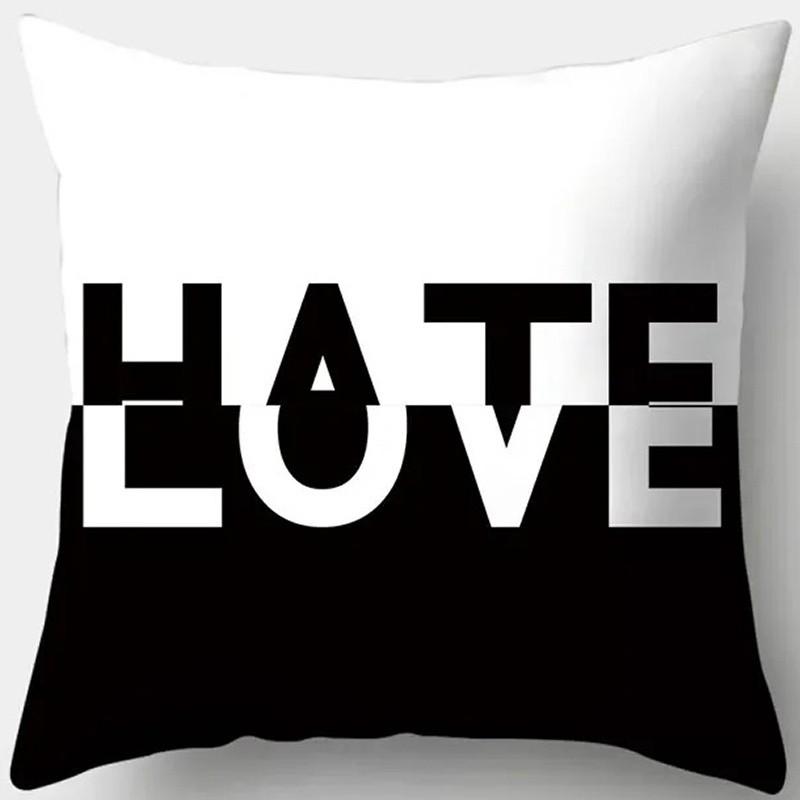 Housses de Coussin Stylées à Motifs Noir et Blanc Housse de Coussin Adaptée pour Canapé Chambre Voiture