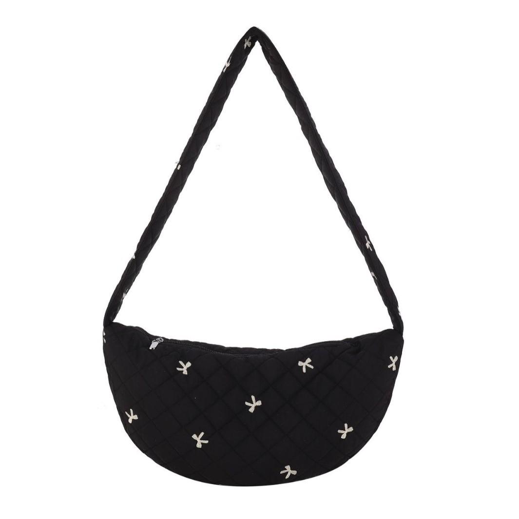 

2025 Korean Style Large Capacity Bow Cloud Crossbody Bag for Work and Commute 45x24x7cm