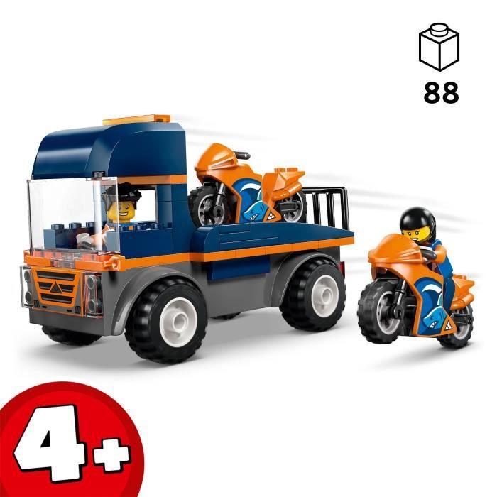 LEGO City 60491 Motocyklový přepravník - Stavebnice od 4 let - Nápad na dárek