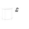 Acrylic Nightstand Clear End Table Layered Side Thinker Abstract Sculpture Compact