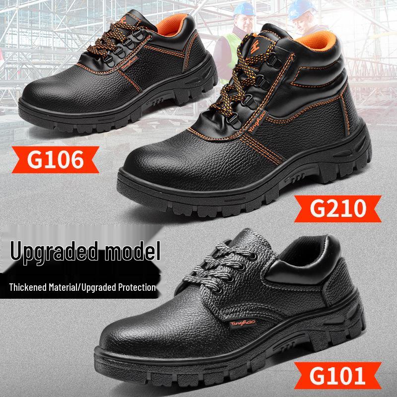 Men's Wear-Resistant Safety Work Shoes - Anti-Smash & Anti-Puncture Rubber Sole