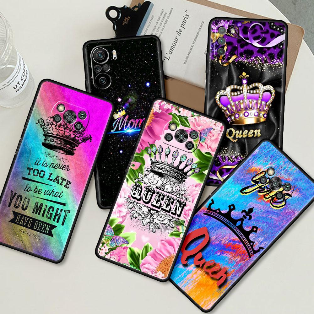 

Чехол для Xiaomi Mi Poco X3 NFC X4 Pro F3 F4 GT M4 M3 F1 C40 11 Lite 11T Мягкий силиконовый чехол для телефона Princess Mom Queen Shell Poco C40