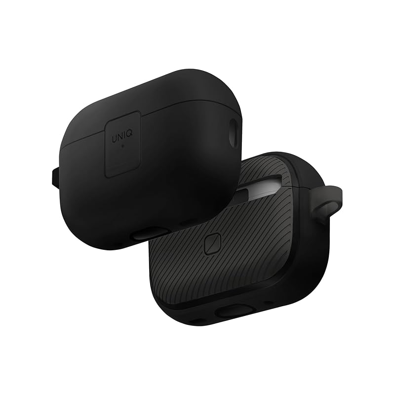 

UNIQ AirPods Pro 2 rock case impact absorption protection With carabiner Clyde (black x dark gray, 2)