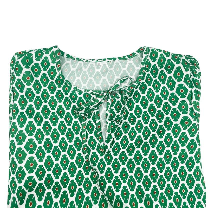 Sommer Puff Sleeve Boho Maxi Kleid Frauen Elegante 2024 Casual Floral Kordelzug V-ausschnitt Lose Urlaub Strand Kleider Party Vestidos