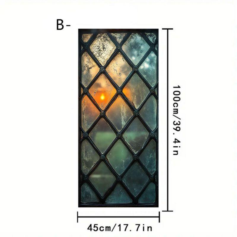 45*100cm Minimalist Diamond Pattern Translucent Window Film