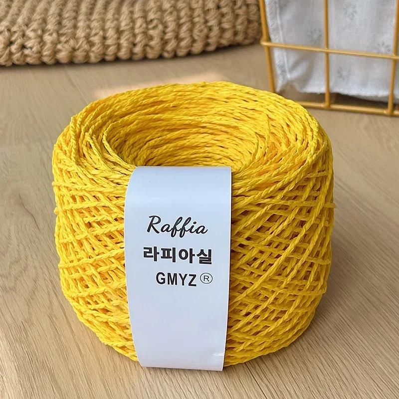 80g Farben Raffiagarn Flauschig Natur Doppelfädiges Raffiagarn Häkelhut Spezialgarn Sommerhut Gehäkeltes Häkelgarn Papyroidgarn