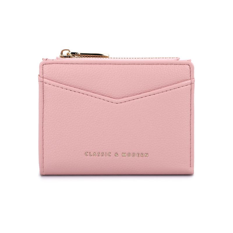 Tailian Lychee Pattern Women's Short Wallet with Multi-Card Slots and Coin Purse