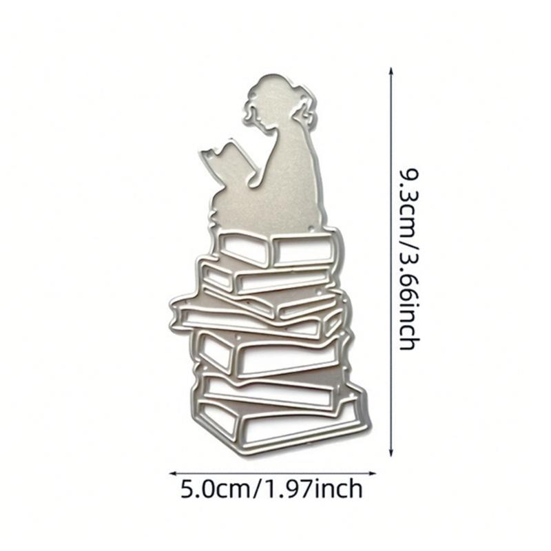 Reading Book Metal Cutting Dies DIY Craft Carbon Steel Embossing Template Stencil Scrapbooking for Card Die Cuts Mold