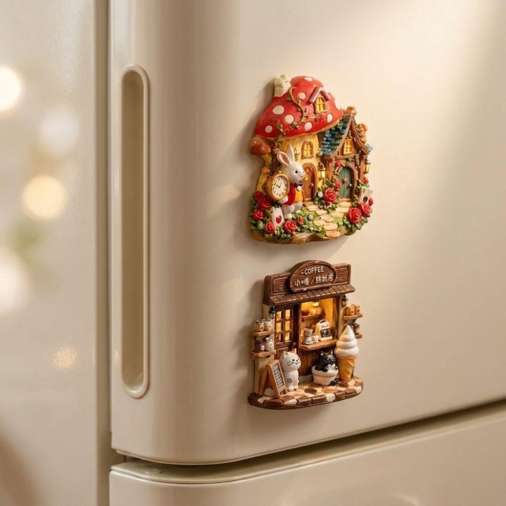 Resin Refrigerator Magnet Cat Themed Home Decoration Magnets Refrigerator Decoration  Refrigerator
