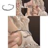 Sophisticated Blue Wave Bracelet For Women Trendy Geometric Design In High-end Alloy