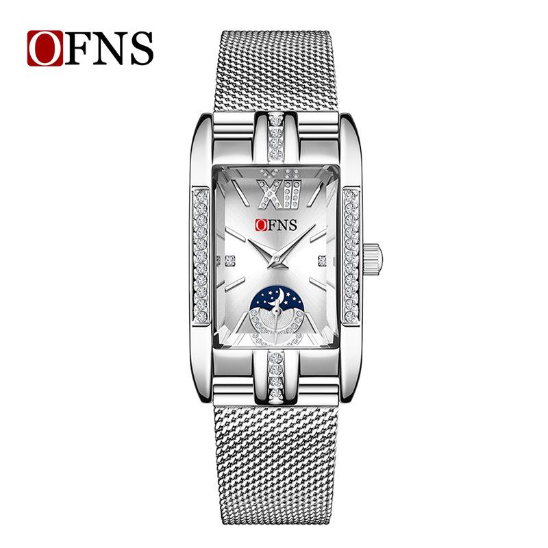 OFNS Women s Modern French Style Quartz Watch with Rhinestones