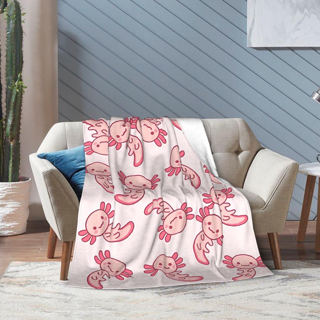 Axolotl Blanket Multiple Sizes Super Soft and Warm Throw Blankets for Sofa Couch and Bed