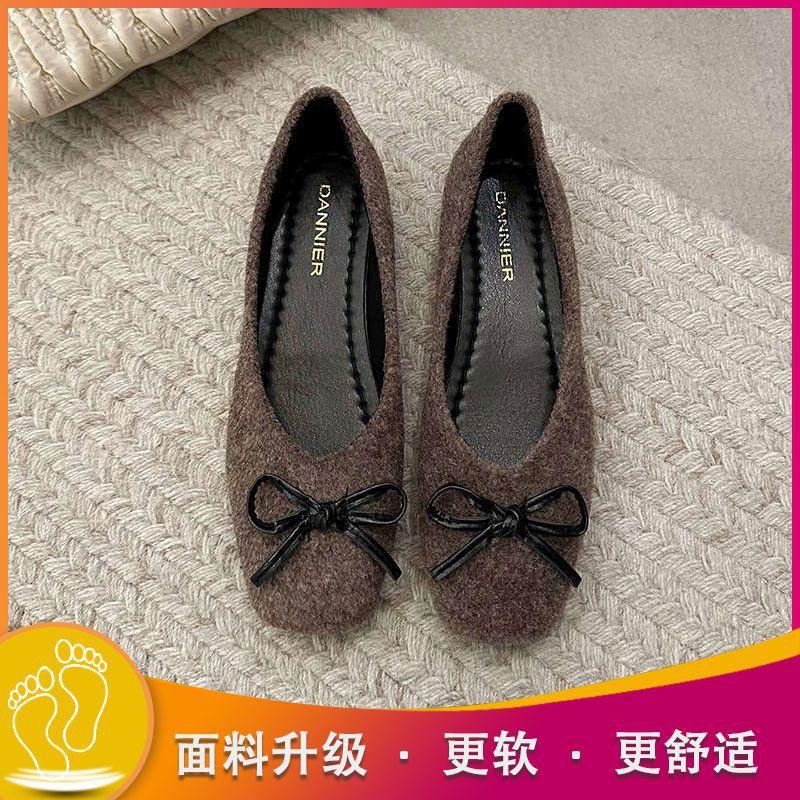 Large Size Women's Shoes 41 To 43 Wide Fat Feet 2025 New French Mary Jane Shoes Children's Flats