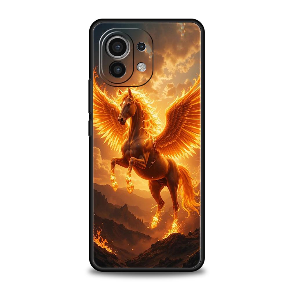 Horse Animal Phone Case for Xiaomi Poco F6 F5 F4 F3 X6 X5 X4 X3 NFC M5 M4 M3 C51 C50 C55 GT 5G Soft TPU Cover Capas Fundas Bags