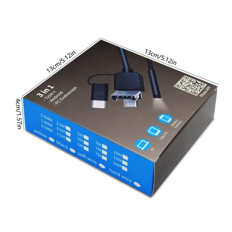USB Phone Inspection Camera Portable Camera Borescope Lightweight Inspection Camera Plastic for Various Applications