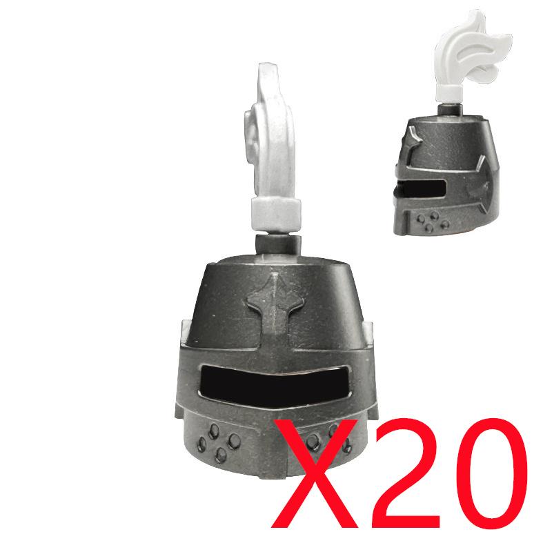 MOC Medieval Soldier Shoulder Armor Building Blocks Knight Figure Wearing Part Accessories Helmet Wings Weapon DIY Toy Gift K001