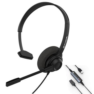 Voiper Call Center Headset Warranty Connection Phone Line Connection Teams Compatible Noise Canceling Microphone Lightweight Headphones Windows Mac