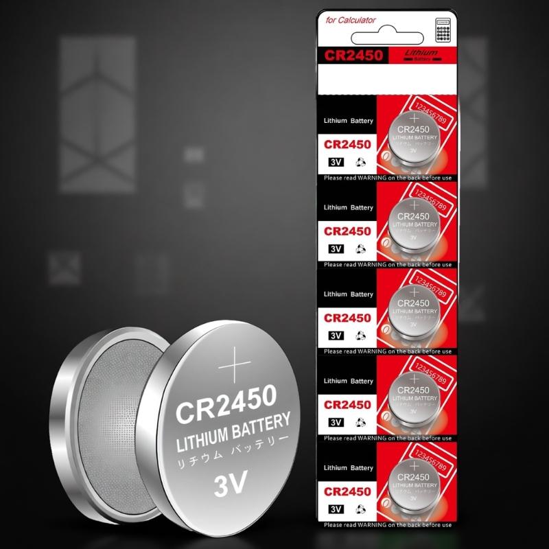 10/5Pcs CR2450 Button Cell Batteries High Performances 3V Power for Electronics Toys and Remote Controls Watches