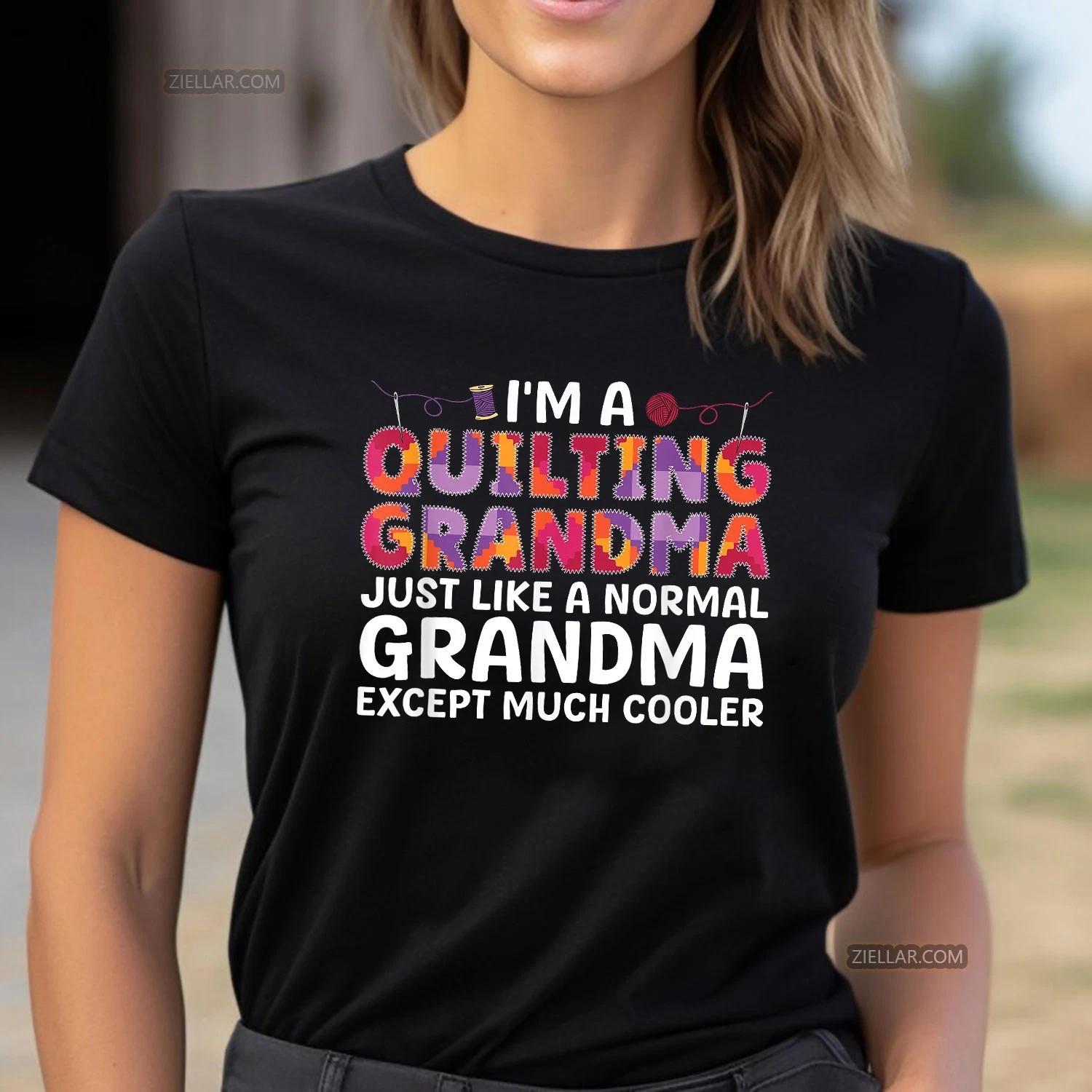 Quilting Lover T-shirt for Women Grandma Sewist Funny Quilt Design Tee 2XL