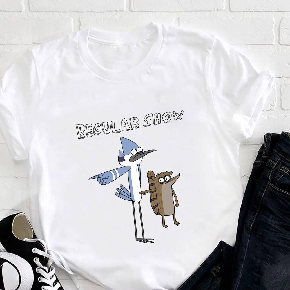 

Regular Show Mordecai & Rigby Pointing , Regular Show Shirt Fan Gifts, Re Unisex T-Shirt XXXL