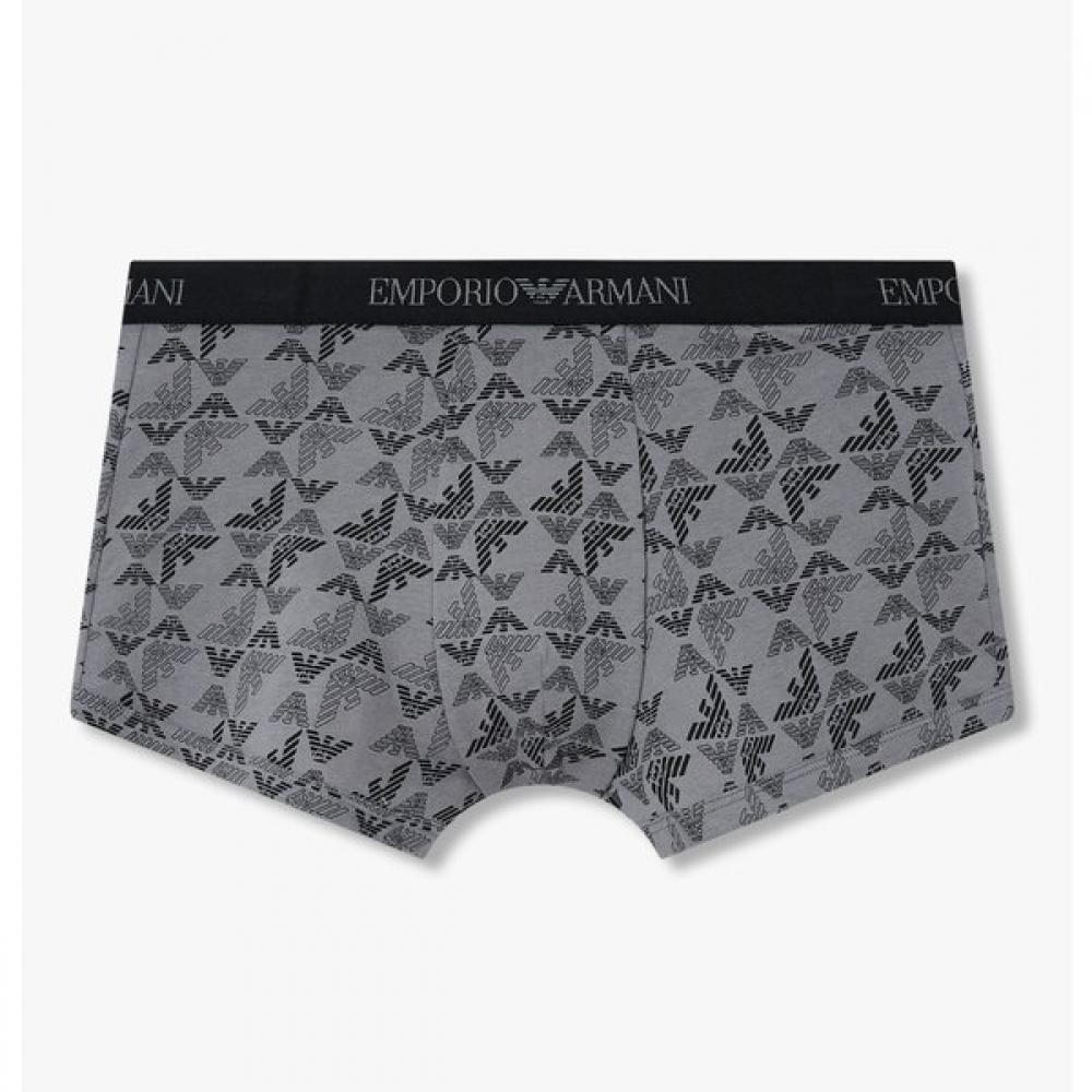 Emporio Armani Мужские хлопковые брюки с узором и логотипом на резинке 0815312333 XL