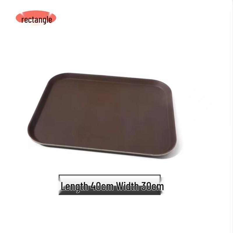 Non-slip Rectangular Plastic Serving Tray - Round Model for Restaurants, Hotels, and KTVs