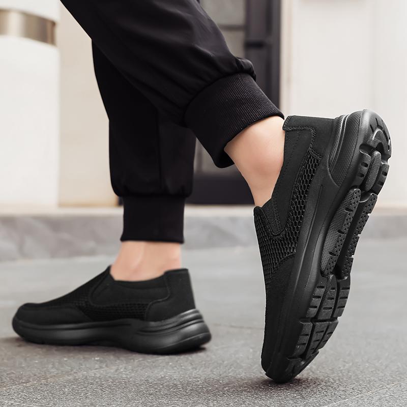 Men's Slip-On Mesh Breathable Lightweight Versatile Walking Casual Sports Shoes Easy to Wear Comfortable All-Day Footwear