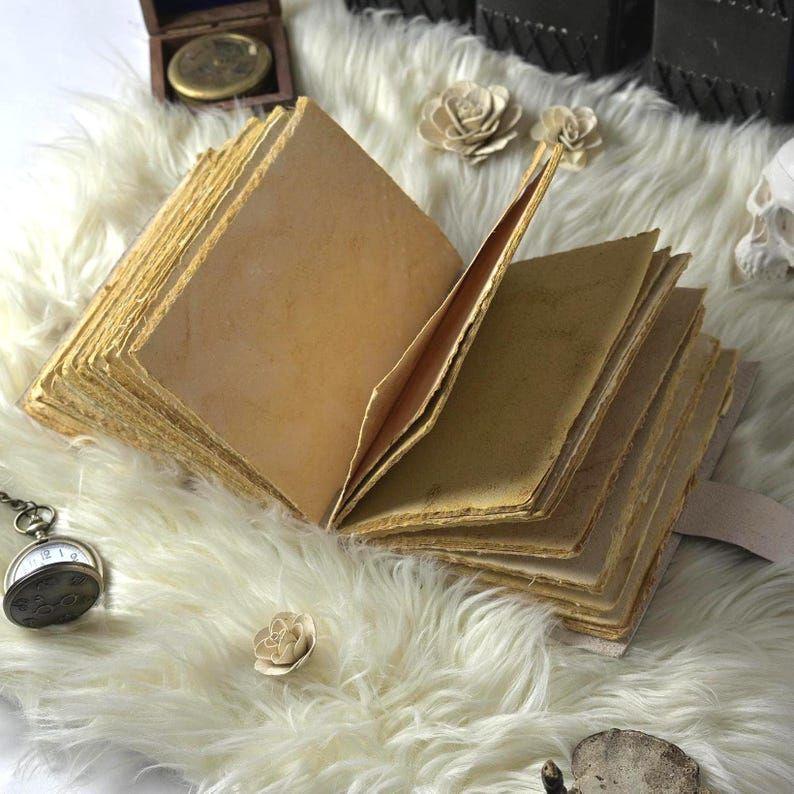 Journal  Gothic Grimoire Notebook  Handmade Occult Diary  Witchy Tarot Card Sketchbook  Dark Fantasy Spell book Gift.