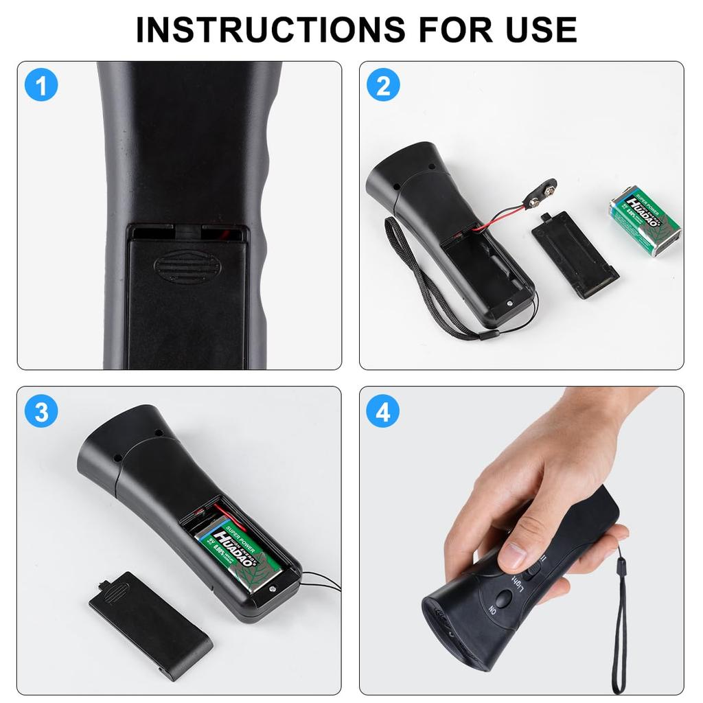 Pet Dog Repeller Anti Barking Stop Bark Training Device Trainer LED Ultrasonic Anti Barking Ultrasonic Without Battery