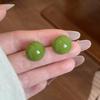 Dopamine Summer Solid Color Drip Oil Korean Style Stud Earrings - High-End, Versatile, Secure Fit for Women