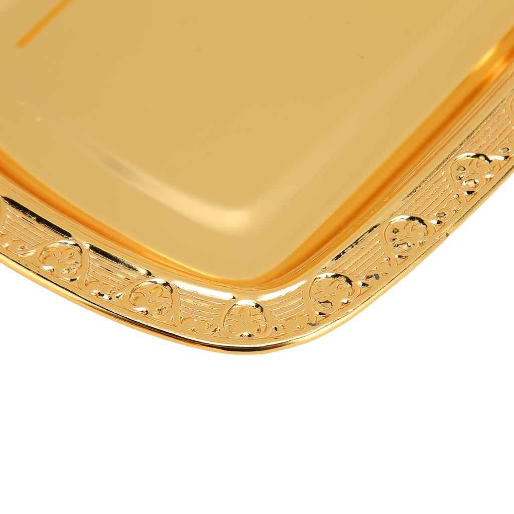 Gold Fruit Tray European   Metal Fruit Plate Table Decoration with Lid for Snacks Candies Desserts