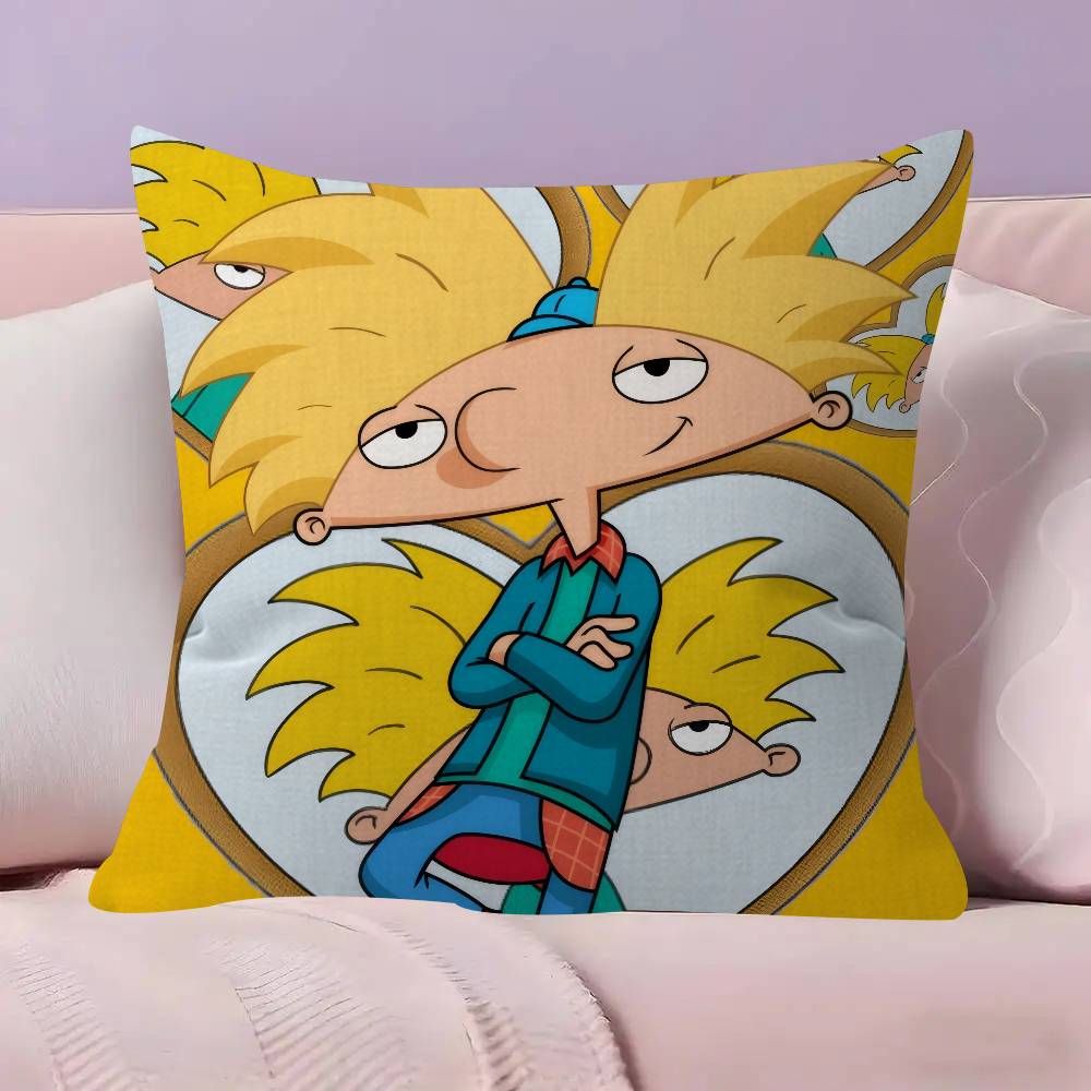 Hhey Arnolds Cartoon Maple Design Cushion Cover Happy Autumn Harvest Decor Holiday Decorati Pillow Cover