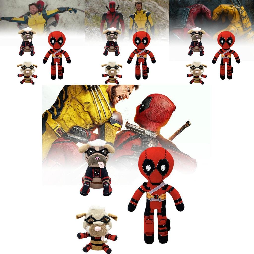 Cute Adorable Deadpool Wolverine Plush Toy Figurines For Kids Collectors