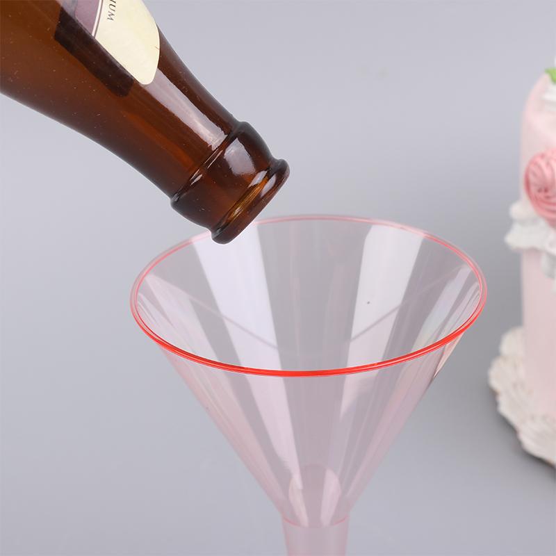 10Pcs Plastic Martini Cups Transparent Cocktail Dessert Unbreakable Mini Cups For Wedding Party Bowl Wine Ice Cream+
