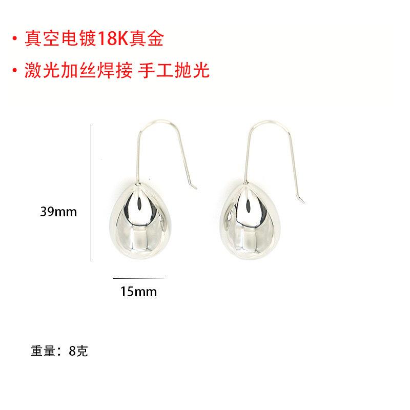 

INS wind simple k gold stainless steel gold hollow water drop ear hook earrings earrings jewelry fresh and sweet