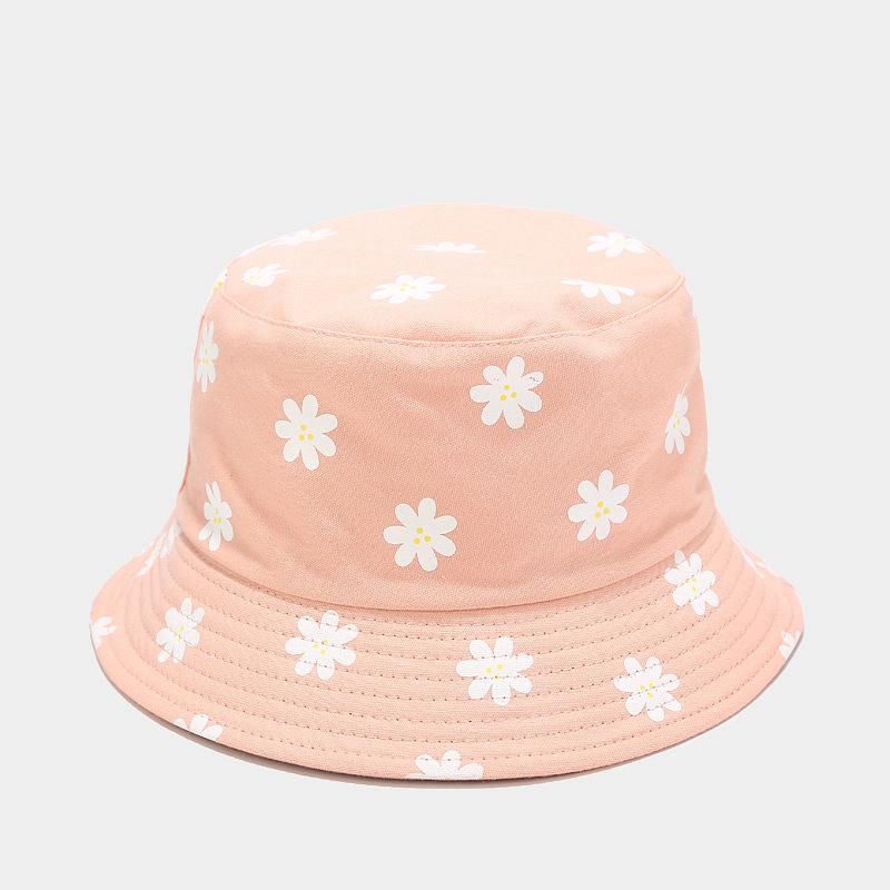 Korean Version Flower Printed Fisherman Hat for Women Japanese Style Artistic Small Fresh Basin Hat Summer Outdoor Double-sided Sunshade Hat
