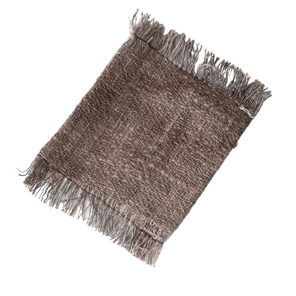 New Beige Color Thermal Insulation Coaster Soft Square Shape Cotton Placemat Cotton Utensil Pads